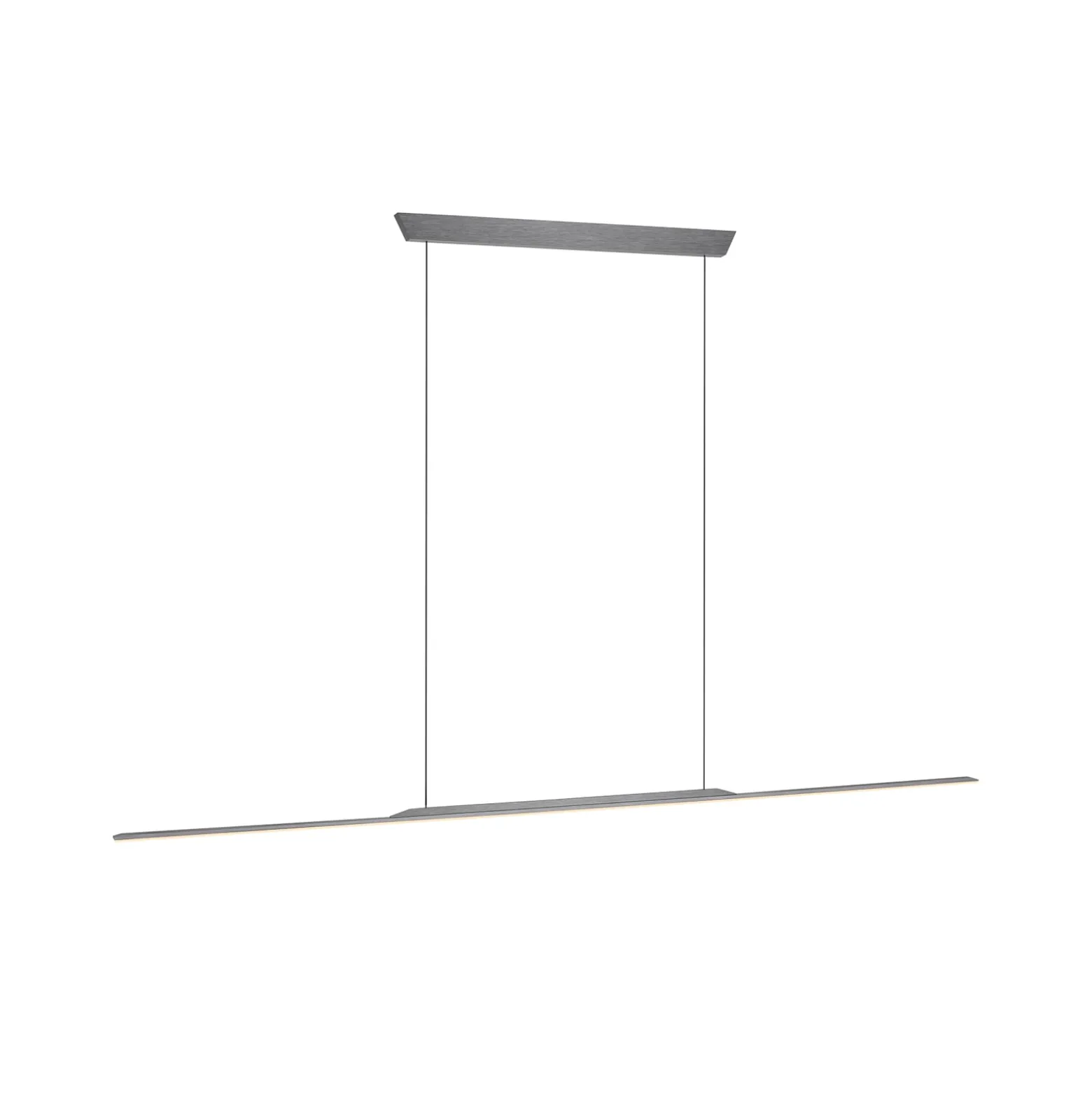 LED-Hängelampe PURE Surface, grau, 125 cm, Aluminium 3.000 K