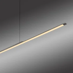 LED-Hängelampe PURE Surface, grau, 125 cm, Aluminium 3.000 K