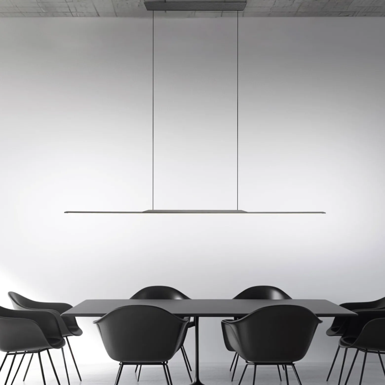 LED-Hängelampe PURE Surface, grau, 125 cm, Aluminium 3.000 K
