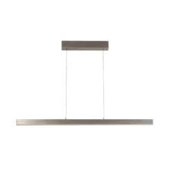 LED-Hängelampe Silvano, nickel, Länge 115 cm, CCT, Touchdim
