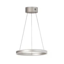 LED-Hängelampe Silvio, Ø 50 cm, nickel matt, Metall, CCT,
