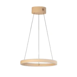 LED-Hängelampe Silvio, Ø 50 cm, sandfarben, Metall, CCT,