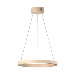 LED-Hängelampe Silvio, Ø 60 cm, sandfarben, Metall, CCT