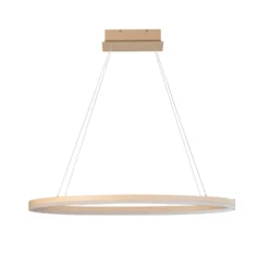 LED-Hängelampe Silvio, Länge 100 cm, sandfarben, Metall, CCT