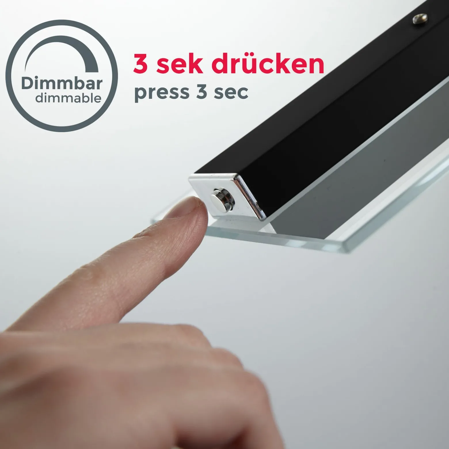 LED-Hängelampe Tick schwarz, Glas, dimmbar, höhenverstellbar