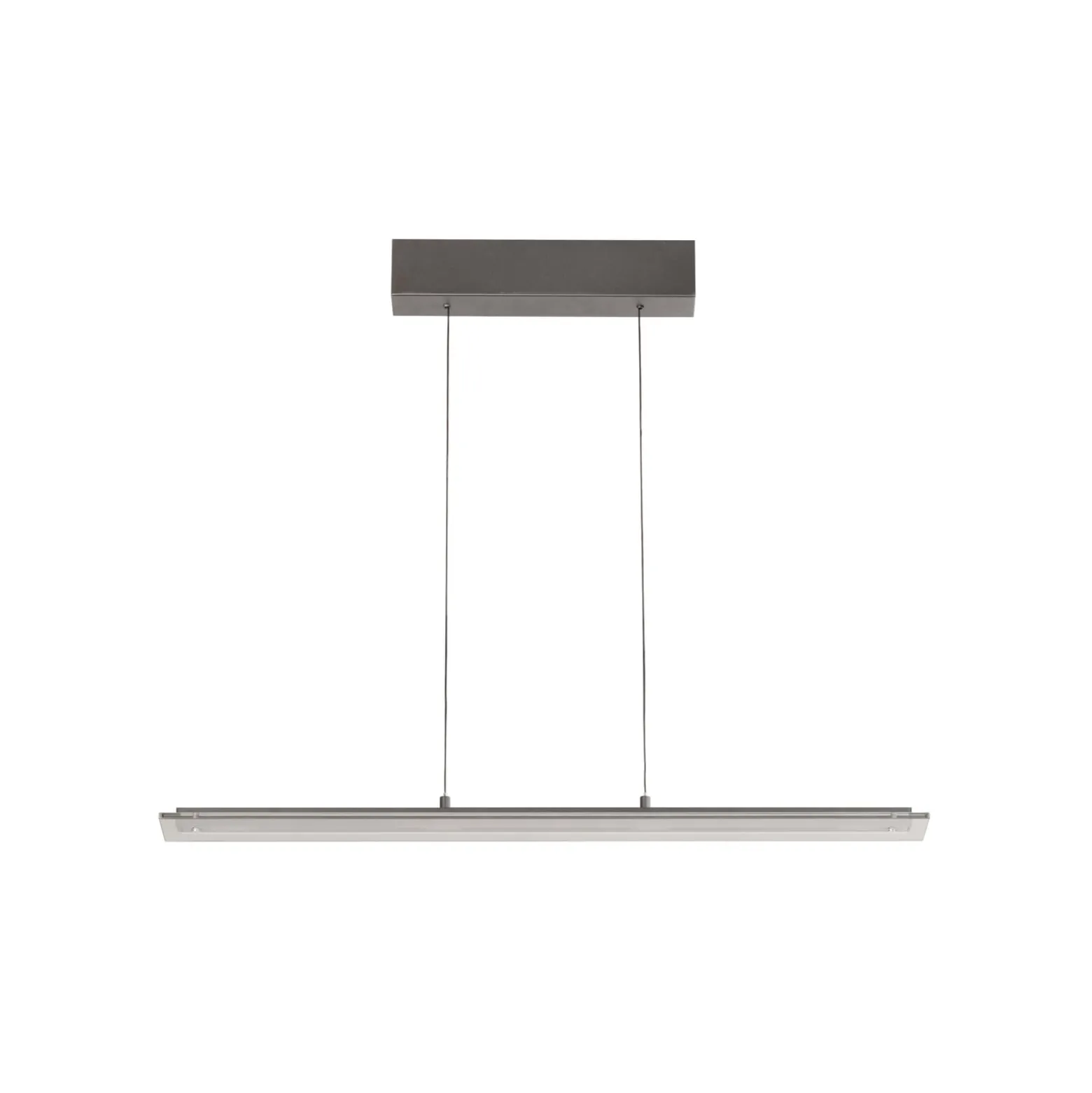 LED-Hängelampe Torvi, sandgrau/rauchgrau, 88 cm Metall/Glas