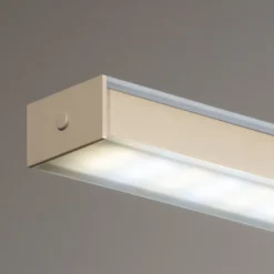 LED-Hängelampe Valeno, sand, Länge 115 cm, CCT, Touchdimmer