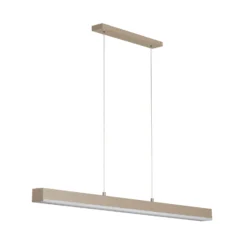 LED-Hängelampe Vayana, Länge 190 cm, sandfarben, Metall, CCT
