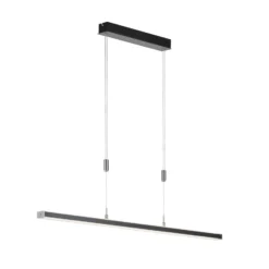 LED-Hängelampe Vitan, sandschwarz, Länge 115 cm, 2-flg., CCT