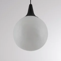LED-Hängeleuchte ARE, schwarz, Alabaster, Ø 10 cm, CCT, DALI