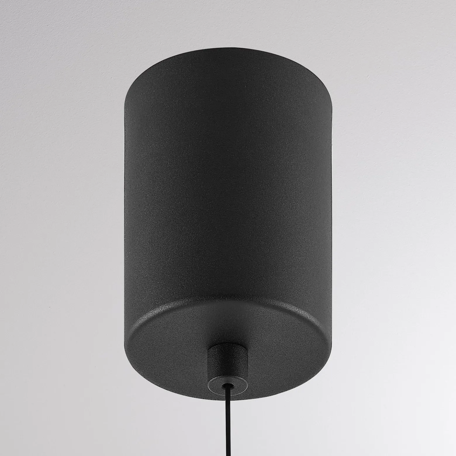 LED-Hängeleuchte ARE, schwarz, Alabaster, Ø 10 cm, CCT, DALI