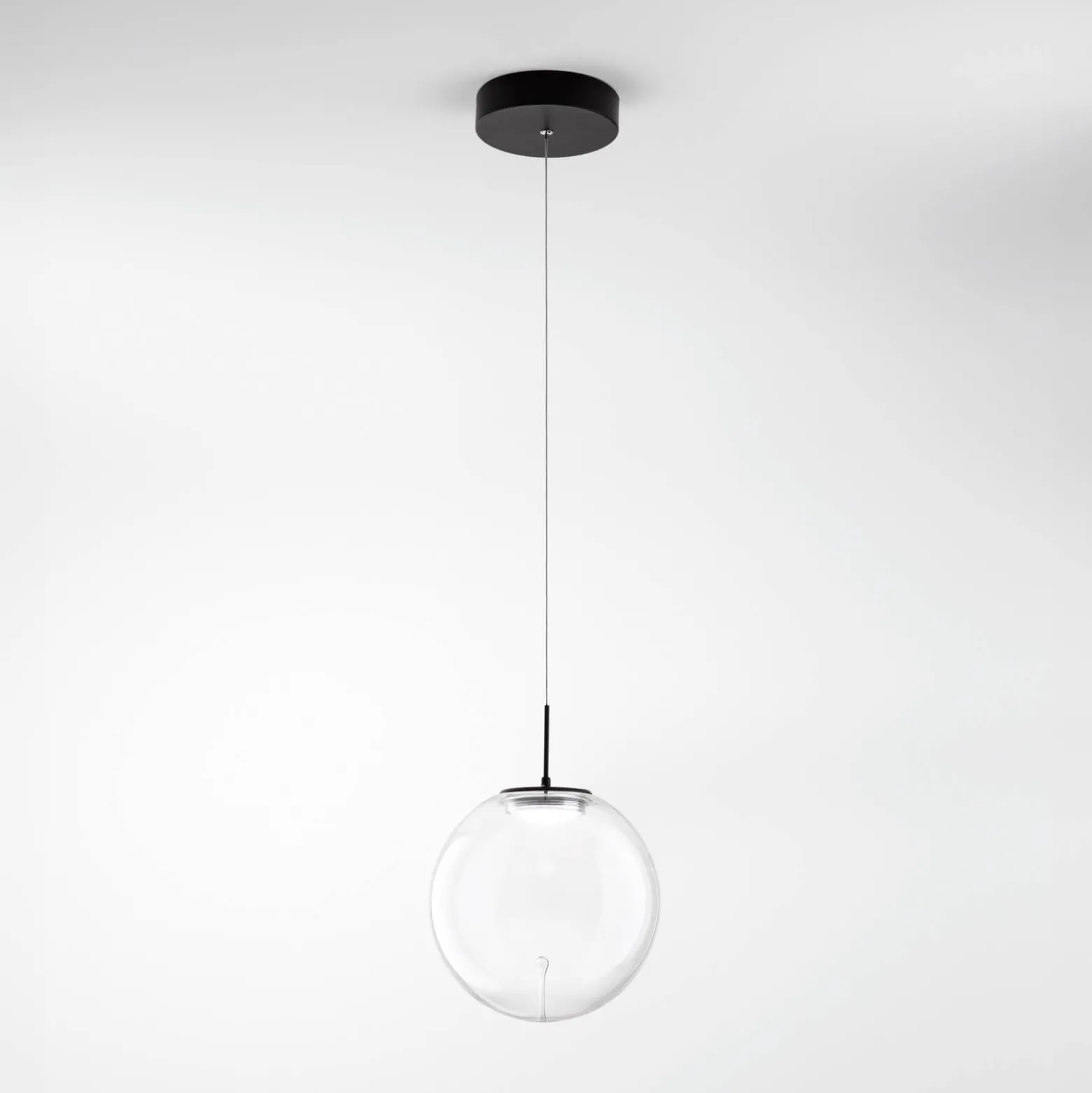 LED-Hängeleuchte Ariel, 1-flammig, Ø 25cm, Glas, Dimmer, CCT