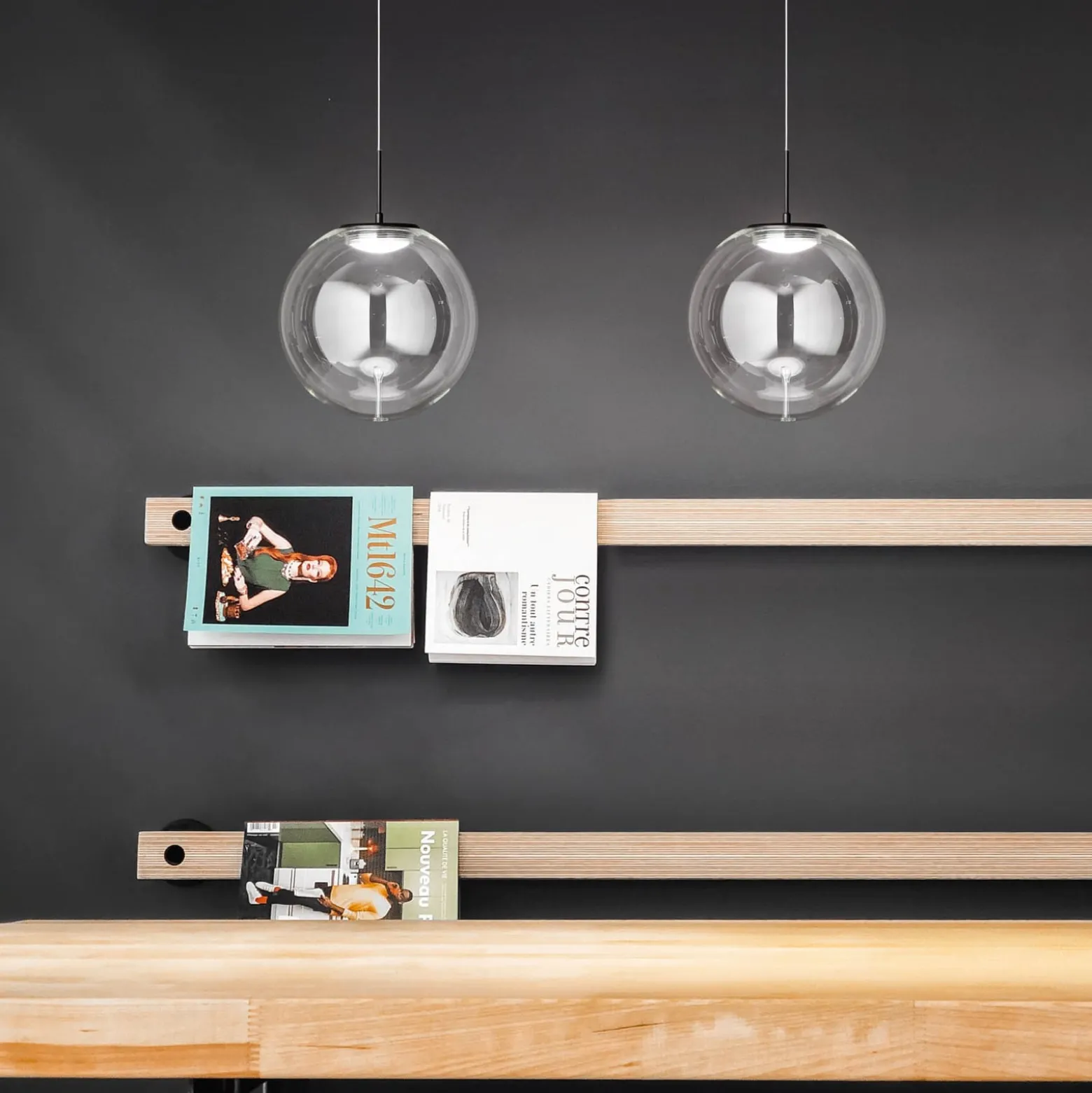 LED-Hängeleuchte Ariel, 1-flammig, Ø 25cm, Glas, Dimmer, CCT