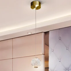 LED-Hängeleuchte Austral, gold/klar, einflammig
