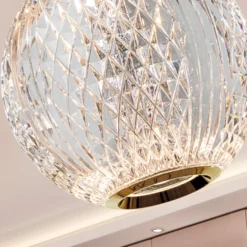 LED-Hängeleuchte Austral, gold/klar, einflammig