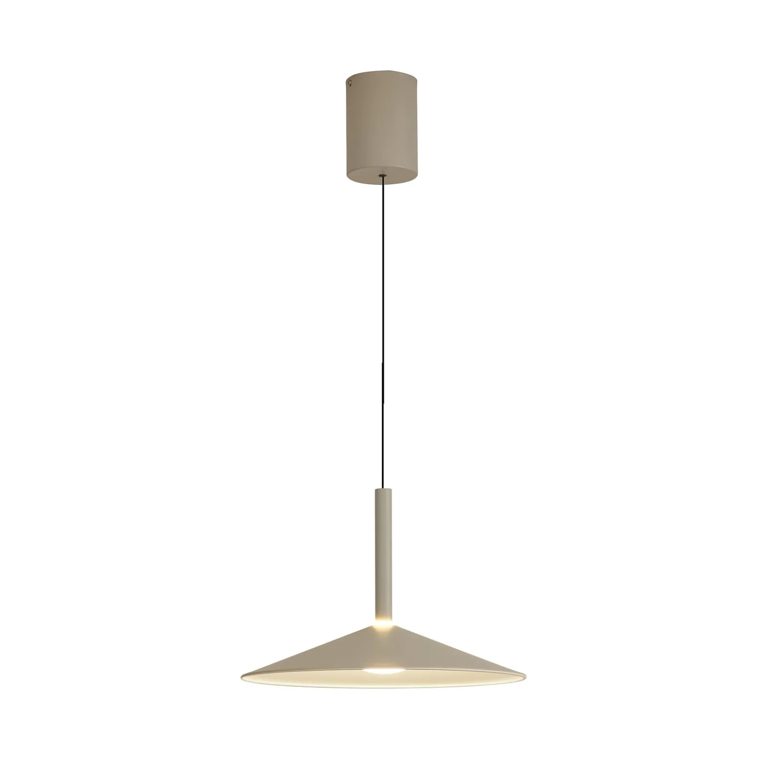 LED-Hängeleuchte Calice, grau, Ø 32 cm, höhenverstellbar