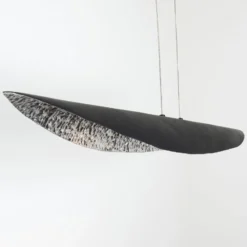 LED-Hängeleuchte Chiasso, schwarz/silber
