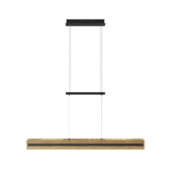 LED-Hängeleuchte Chile S, eiche/granit, Länge 116 cm