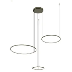 LED-Hängeleuchte CIRCOLO, olivgrün, Ø 30/45/60 cm, 3-flammig