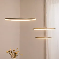 LED-Hängeleuchte CIRCOLO, olivgrün, Ø 30/45/60 cm, 3-flammig