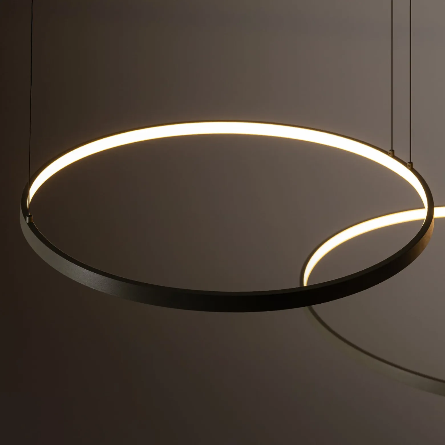 LED-Hängeleuchte CIRCOLO, olivgrün, Ø 30/45/60 cm, 3-flammig