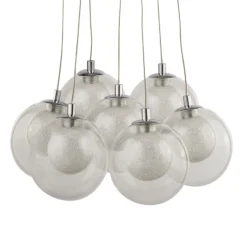 LED-Hängeleuchte Cluster, siebenflammig