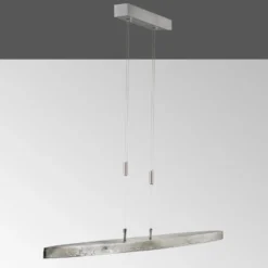 LED-Hängeleuchte Colmar, CCT, nickel, Länge 106 cm