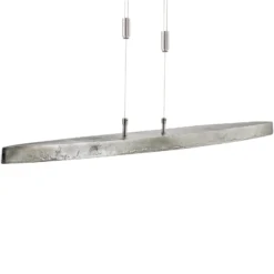 LED-Hängeleuchte Colmar, CCT, nickel, Länge 106 cm