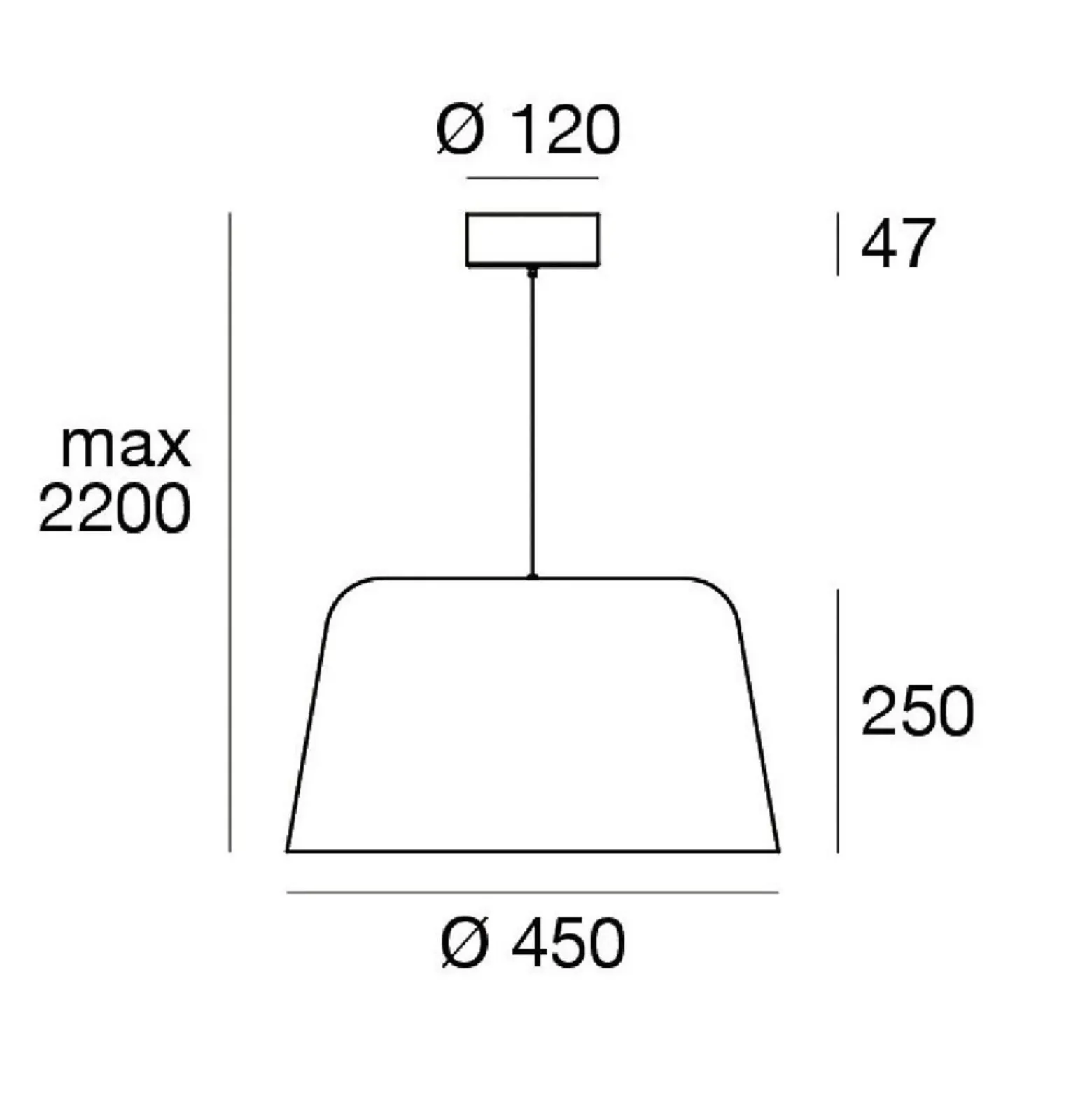 LED-Hängeleuchte Delfi_P, weiß, Ø 45 cm, Metall