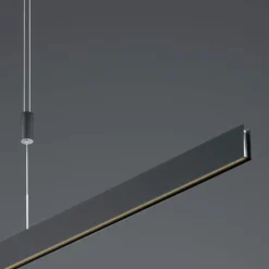 LED-Hängeleuchte Delta, 100 cm, schwarz