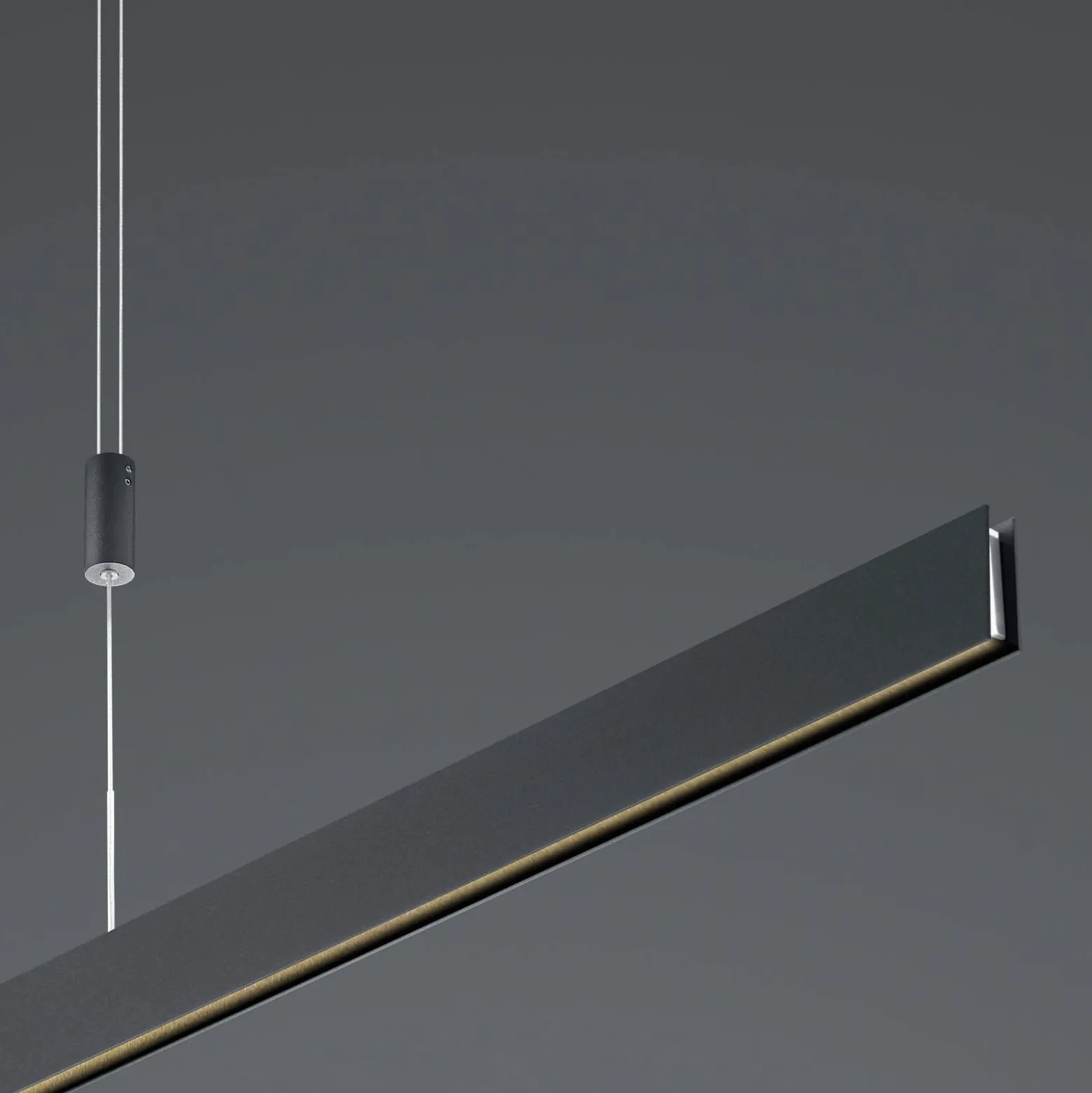 LED-Hängeleuchte Delta, 100 cm, schwarz