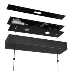 LED-Hängeleuchte Donegal, schwarz, Länge 150 cm, CCT