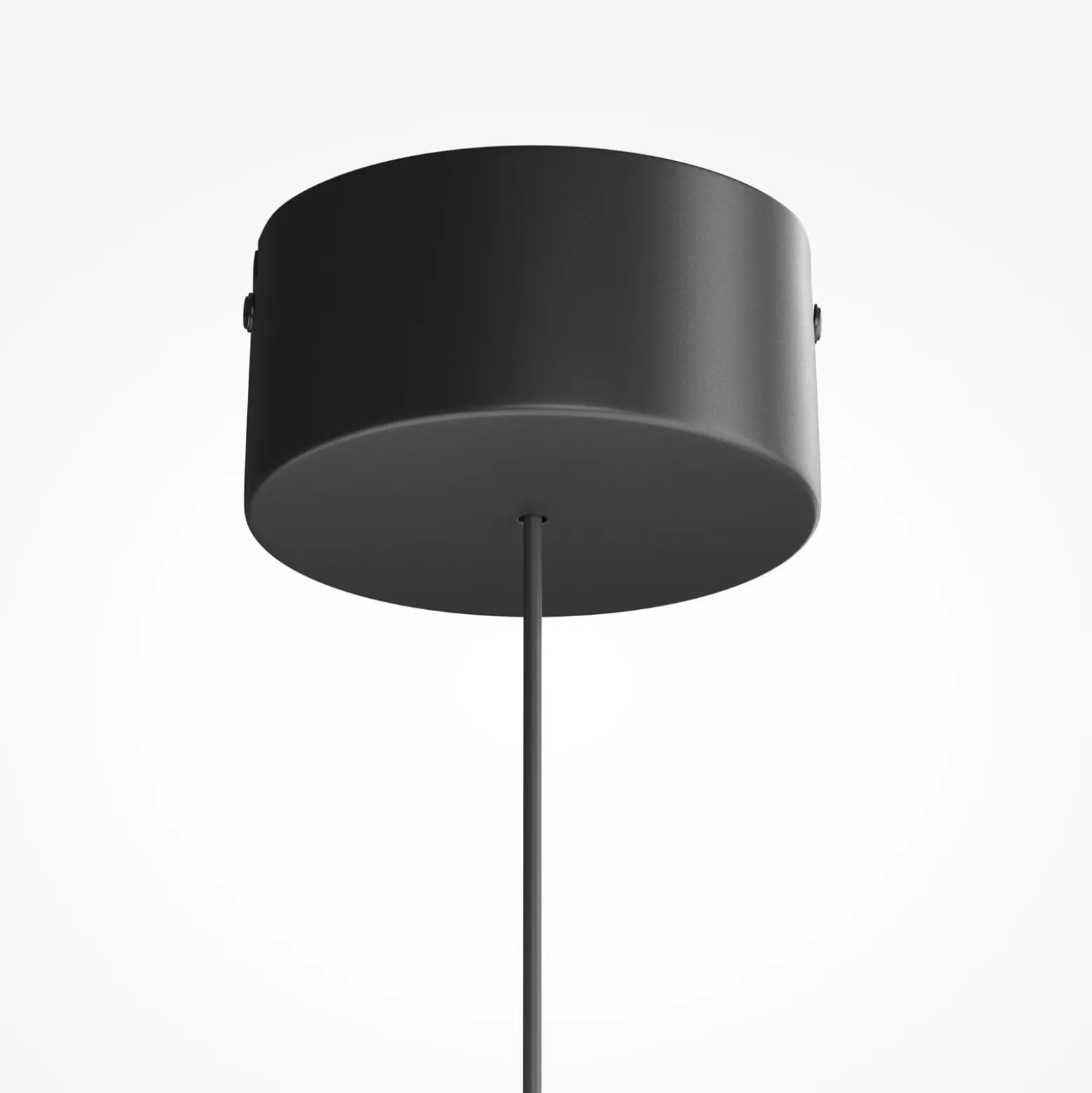 LED-Hängeleuchte FLOAT, klar/schwarz, Ø 20 cm, Glas/Metall