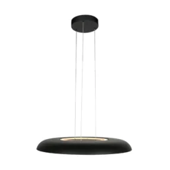 LED-Hängeleuchte Golden Veil, schwarz/gold, dimmbar, Metall