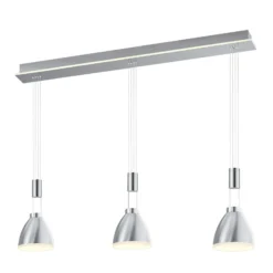 LED-Hängeleuchte Leni, 3-flg., nickel matt