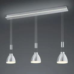 LED-Hängeleuchte Leni, 3-flg., nickel matt
