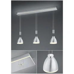 LED-Hängeleuchte Leni, 3-flg., nickel matt