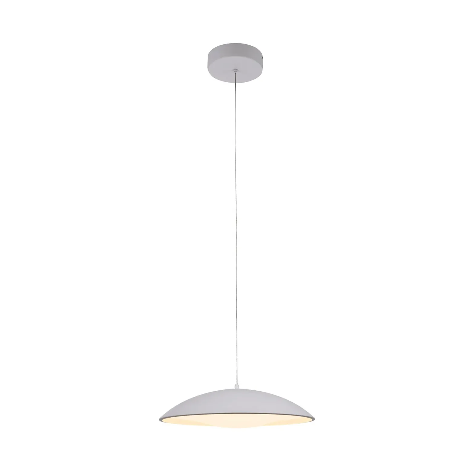 LED-Hängeleuchte LENTE, weiß, Ø 40 cm, Metall, switchdim