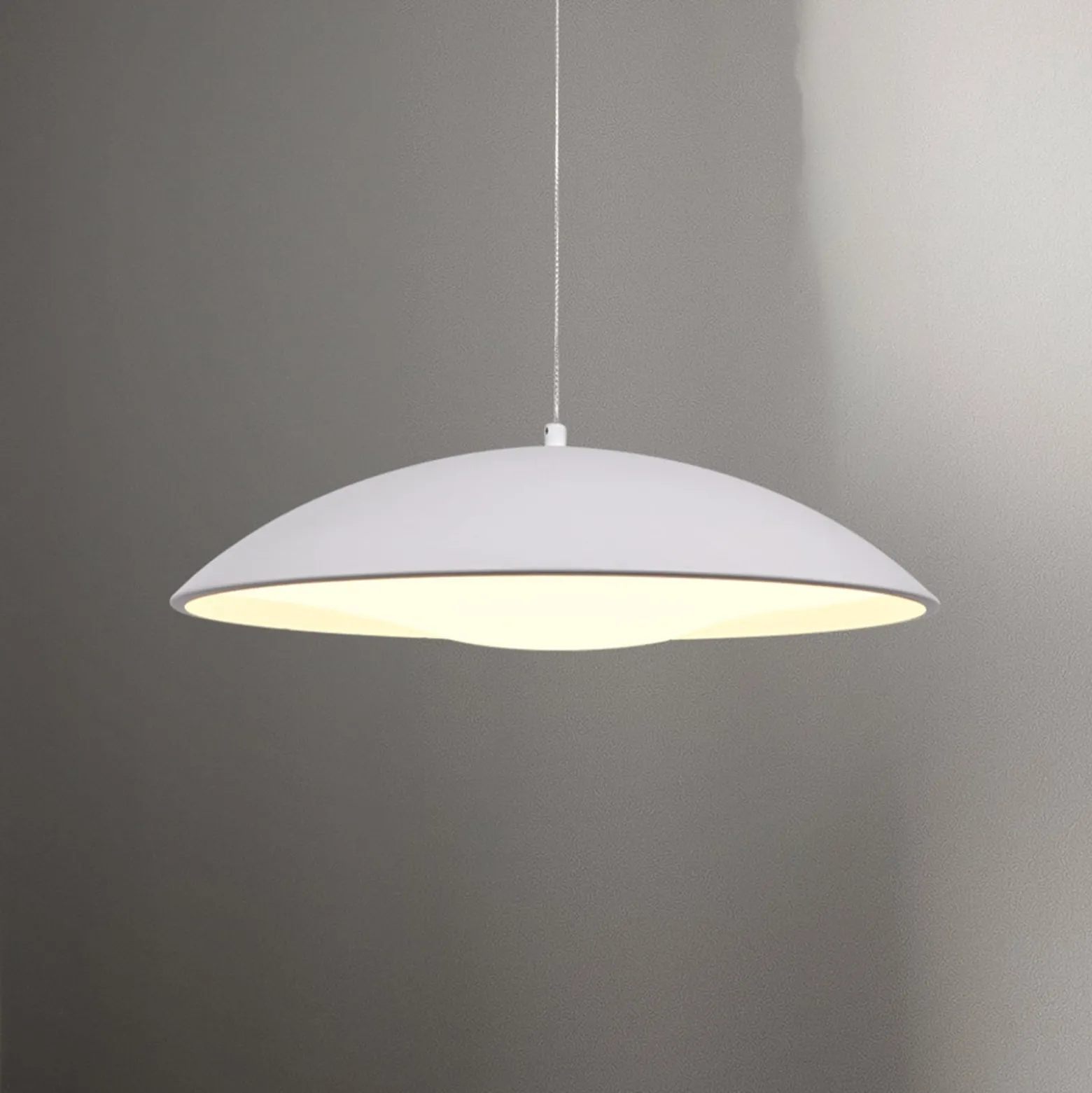 LED-Hängeleuchte LENTE, weiß, Ø 40 cm, Metall, switchdim