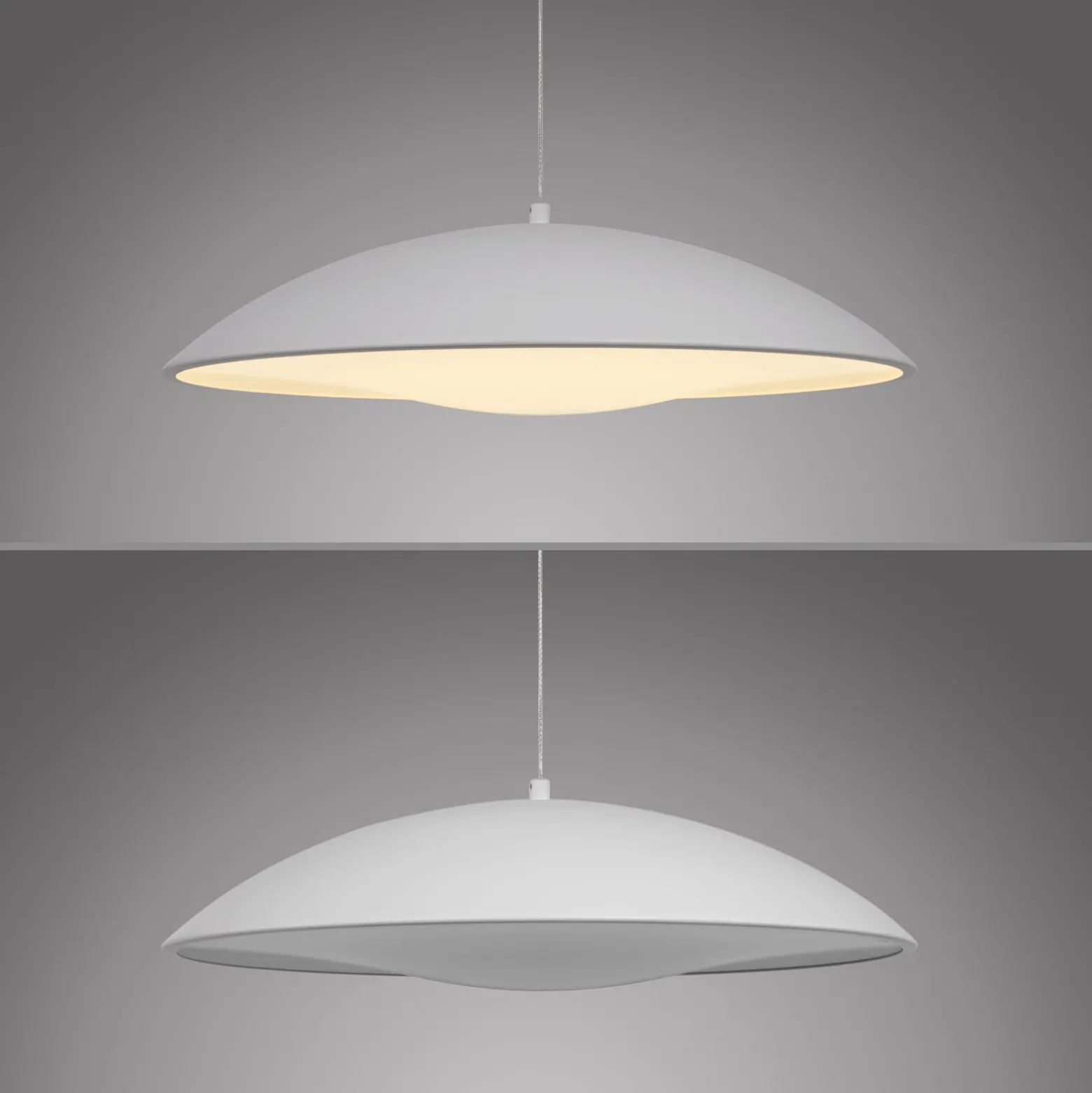 LED-Hängeleuchte LENTE, weiß, Ø 40 cm, Metall, switchdim