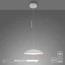 LED-Hängeleuchte LENTE, weiß, Ø 40 cm, Metall, switchdim