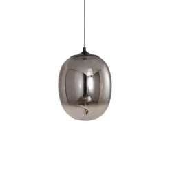 LED-Hängeleuchte Lilly, Glas, rauchgrau, Ø 28 cm, 4000 K