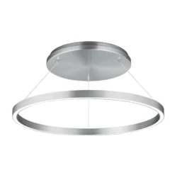 LED-Hängeleuchte Lisa-D, ringförmig, nickel matt