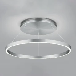 LED-Hängeleuchte Lisa-D, ringförmig, nickel matt