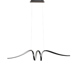 LED-Hängeleuchte Loop, Metall, schwarz-chrom, 4.000 K