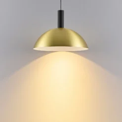 LED-Hängeleuchte LORA II, messing, Ø 24 cm, dimmbar, 40° CCT