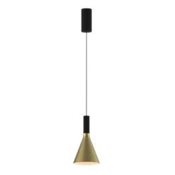 LED-Hängeleuchte LORA I, messing, Ø 15 cm, dimmbar, 40°, CCT