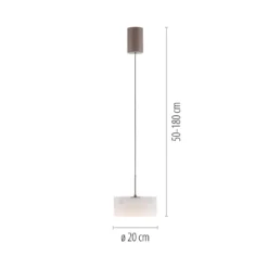 LED-Hängeleuchte MARIKA, beige/weiß, Ø 20 cm, Glas, dimmbar