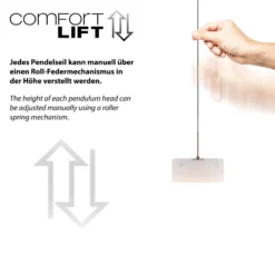 LED-Hängeleuchte MARIKA, beige/weiß, Ø 20 cm, Glas, dimmbar