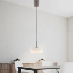 LED-Hängeleuchte MARIKA, beige/weiß, Ø 20 cm, Glas, dimmbar